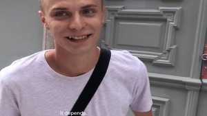 Skeletal twink hammered violently in the butthole outdoors