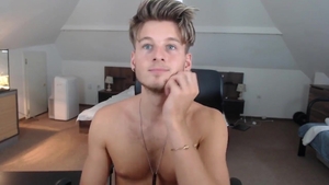 blond boy With giant knob web camera