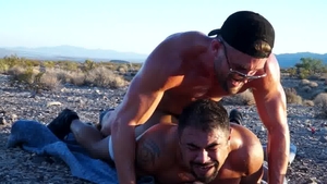 Falcon Studios: Draven Navarro & Ryan Rose bondage outdoors