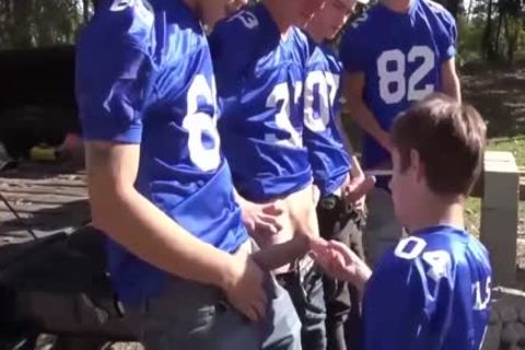 A gay Pack With gigantic cocks. Outdoor gay gangbang