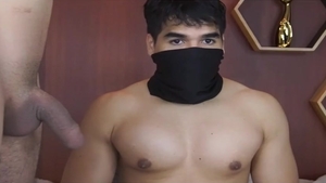 built boy gets poked On web camera